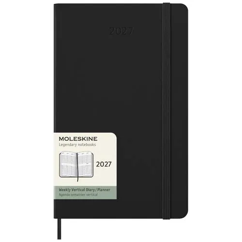Moleskine 12 måneders ukeskalender stor, hardt omslag