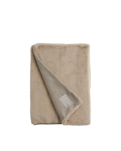Hotel Faux Fur Blanket Lt Beige 140x200