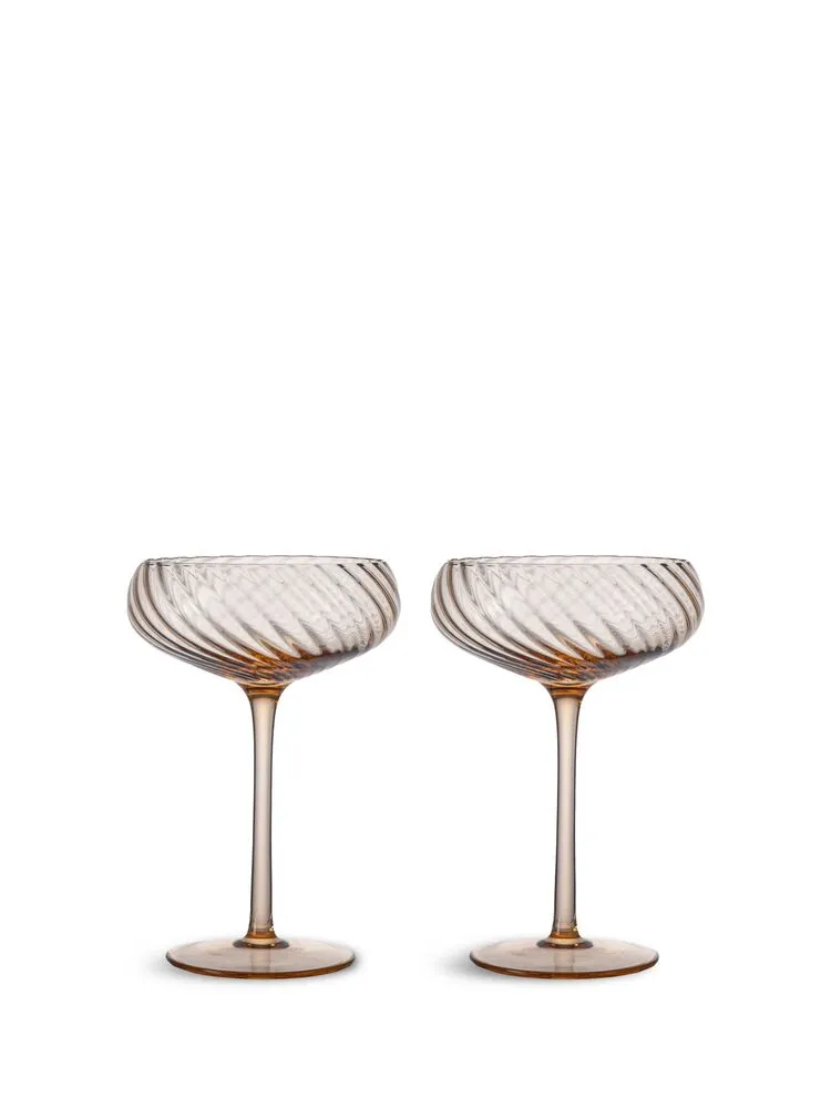 Champagne saucer Opacity 2pcs/set Peach