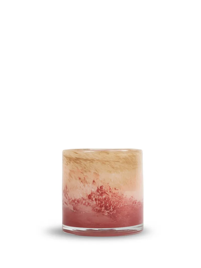 Candle holder Calore faded XS (6) Pink/beige/borde
