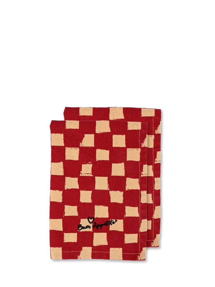Napkin Love 2pcs/set Red/sand