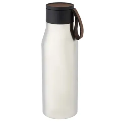 Ljungan 500 ml kobber vakuumisolert termoflaske i rustfritt stål med rem og lokk i PU lær