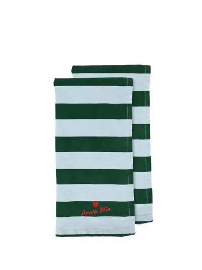 Kitchen towel Love 2pcs/set Green/light blue
