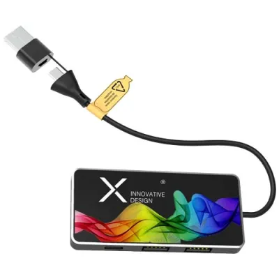 SCX.design H20 8-i-1 USB-hub med dobbel inngang og 6-porter