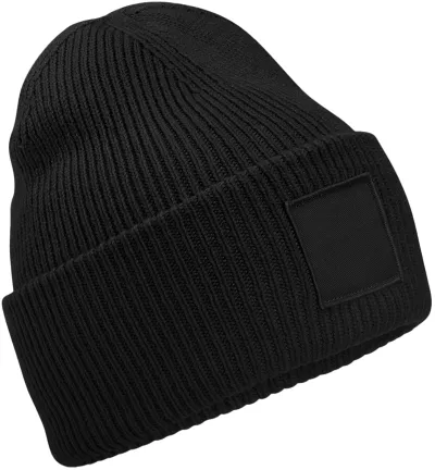 B336R Deep Cuffed Tonal Patch Beanie
