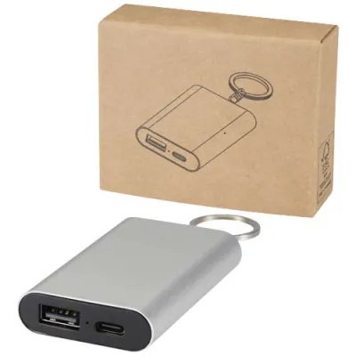 Arcturus 2000 mAh mobillader i resirkulert aluminium med nøkkelring