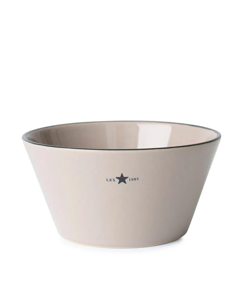 Stoneware Bowl White/Dk Blue One Size