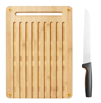 Functional Form Skjærebrett Bambus med Brødkniv