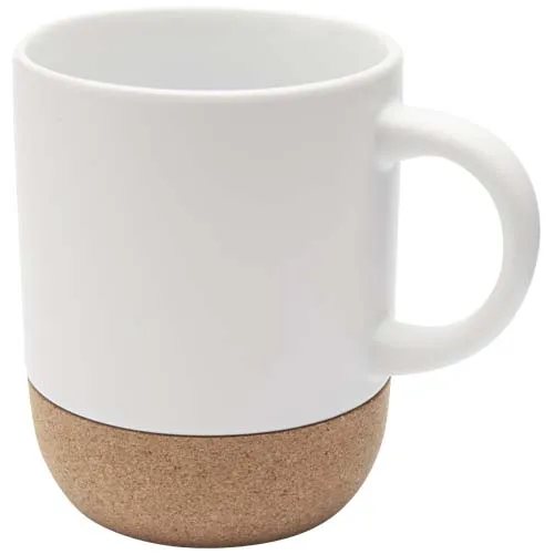 Billie keramikkrus med korkdetaljer og matt finish, 300 ml