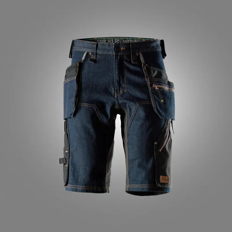 Denimshorts med hylsterlommer