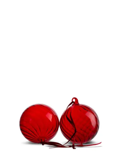 Christmas ornaments Opacity M 2pcs Red