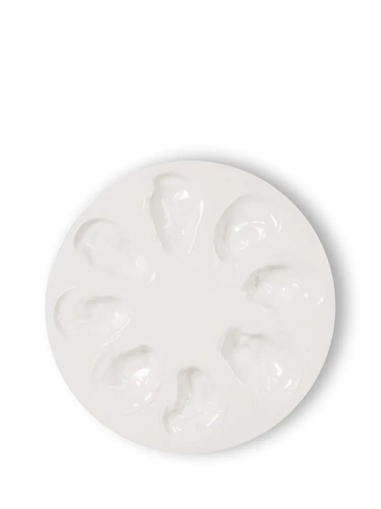 Plate Oyster (4) White