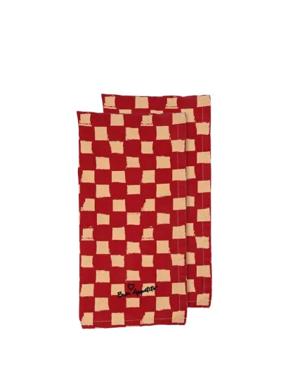 Kitchen towel Love 2pcs/set Red/sand