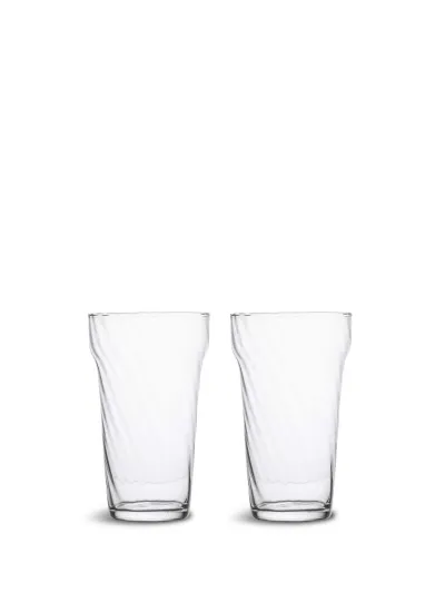 High ball glass Opacity 2pcs/set Clear