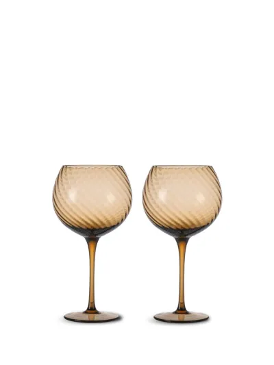 Wine glass Opacity 2pcs/set Brown