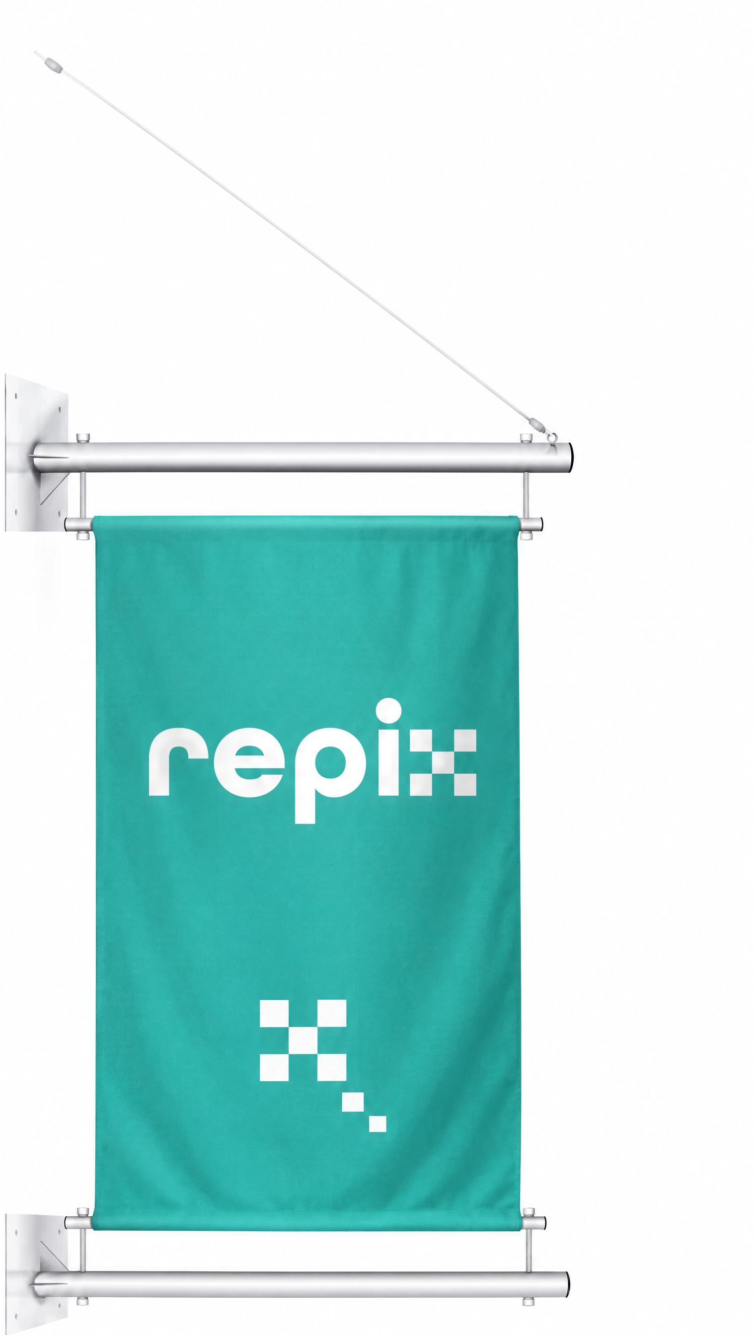 Bannerarm for vegg